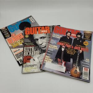 2 Guitar World 1 Guitar One Magazine Keith Richards, Hendrix, Page & Jack White